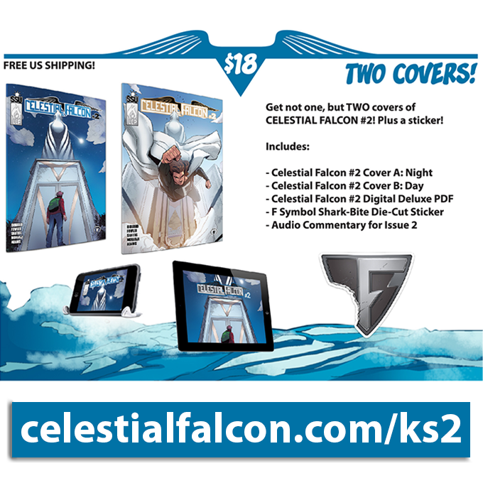brantfowler's tweet photo. Get TWO COVERS when you back #CelestialFalcon on #Kickstarter at any physical level! FREE US SHIPPING! https://t.co/bLjuooIQLg #Kickstarter #GreatDeals #FreeUSShipping #twocovers #variantcover #daynight #ordernow https://t.co/3wDodbY9wy