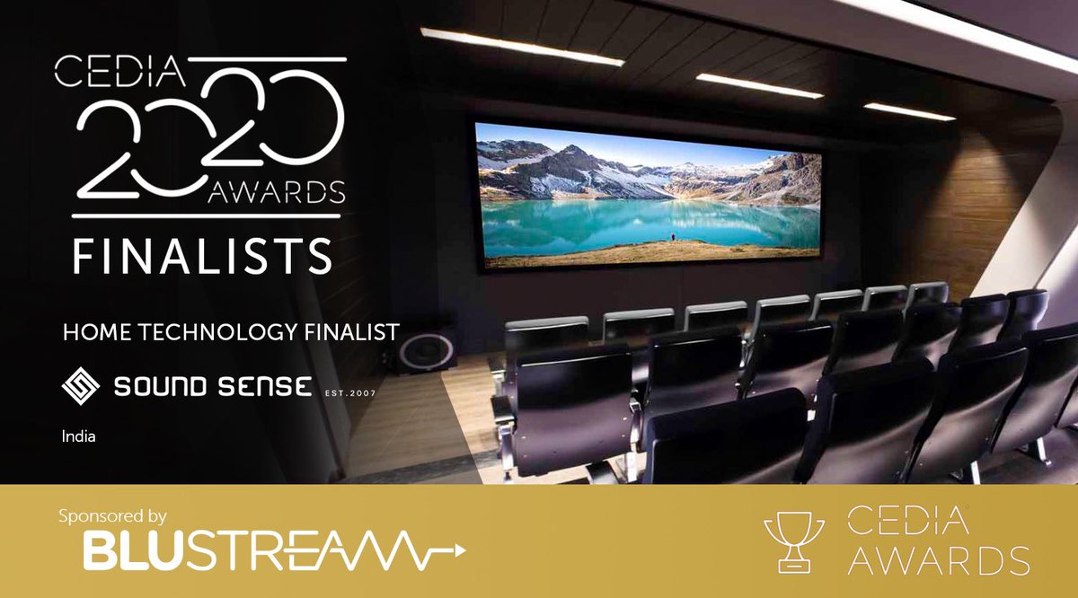 Today we celebrate the CEDIA EMEA awards entry of <a href="/SoundSense_IN/">Sound Sense</a> 😀 Awesome project, good luck for 8th October! #India <a href="/CEDIA_EMEA/">CEDIA EMEA</a> <a href="/HiddenWires/">HiddenWires</a> <a href="/HDBaseT/">HDBaseT Alliance</a> #Awards #Smarthome #homecinema
