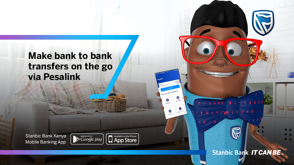 StanbicKE's tweet photo. We’ve made Pesalink transactions a lot more convenient for you. Set your limit up to Ksh. 999,999 and make secure bank-to-bank transfers from your phone through the Stanbic Bank Kenya Mobile Banking App.
#LetsKeepMovingForKenya
#KeepCalmGoDigitalBanking https://t.co/UEf30z7nku