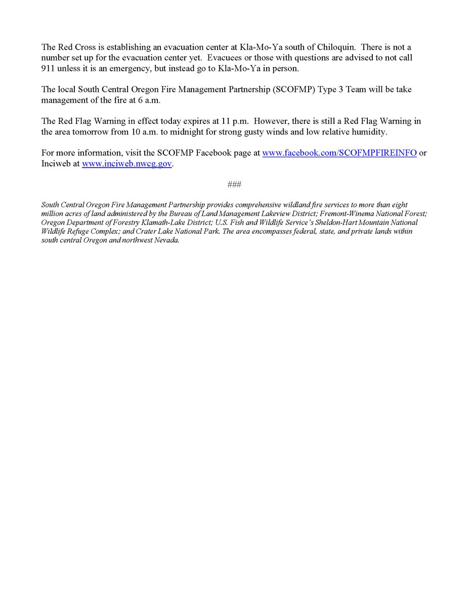 fremontwinemanf's tweet image. #TwoFourTwoFire discovered tonight on Chiloquin Ranger District - wind-driven, burning on both sides of Hwy 97 &amp;amp; has moved nearly 3 miles south-southwest of its initial reported location near Williamson River Campground. Update has latest info on Hwy 97 closure &amp;amp; evacuations.