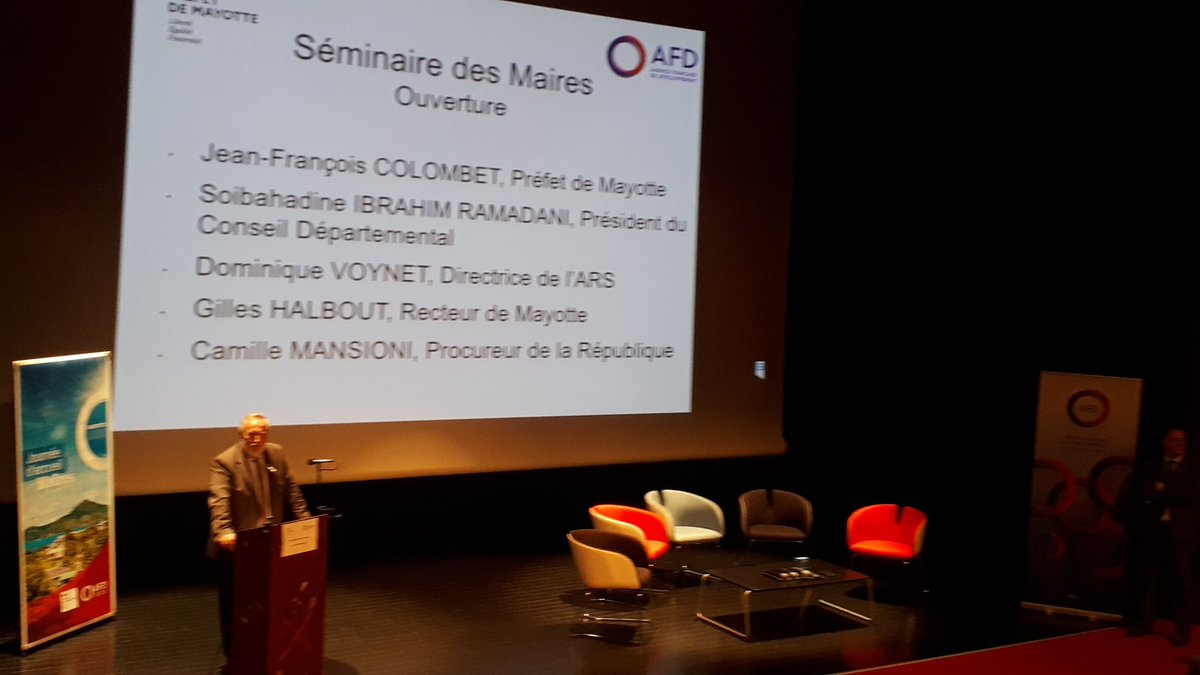 Anne-Gael Chapuis (@chapuisag) on Twitter photo Ouverture par monsieur le Préfet de Mayotte de la 1ere journée d'accueil des Maires nouvellement élus ou réélus, organisée en partenariat avec l'agence AFD de Mayotte.
<a href="/AFD_France/">Agence Française de #Développement (AFD) 🇫🇷 🇪🇺</a>
#seminairemairesMayotte #Outremer360 #oceanindien Ouverture par monsieur le Préfet de Mayotte de la 1ere journée d'accueil des Maires nouvellement élus ou réélus, organisée en partenariat avec l'agence AFD de Mayotte.
<a href="/AFD_France/">Agence Française de #Développement (AFD) 🇫🇷 🇪🇺</a>
#seminairemairesMayotte #Outremer360 #oceanindien