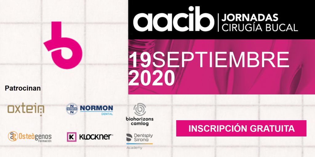 aacibandalucia's tweet photo. Queremos dar las gracias a nuestros patrocinadores @BiohorizonsCam @klocknerES @Normon_lab #Oxtein @Osteogenos @DS_Iberia por hacer posible las I #JornadasAACIB Online de #CirugíaBucal 😍👍🦷
✔️ https://t.co/p7SMPaLGpr https://t.co/XyZbqRa1tu