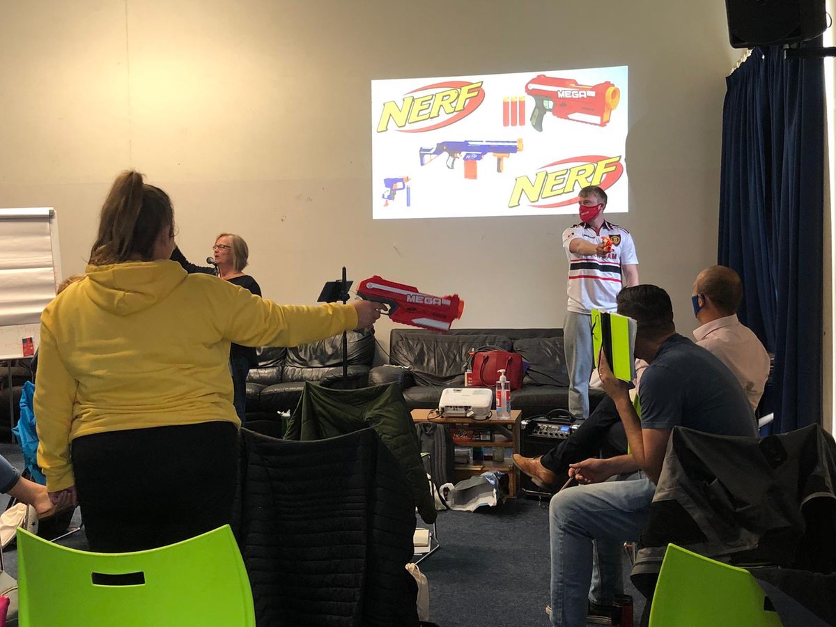 niallmcnally's tweet photo. Deirdre speaking at a socially distanced & masked Youth Initiatives staff opening weekend on ‘Recovery’. Helping staff recognise the impact COVID-19 has had on us individually & the youth, so as to Re-energise for a new season.
#CastMinistries
#CYMI
#Training https://t.co/BgnrYFS4ff