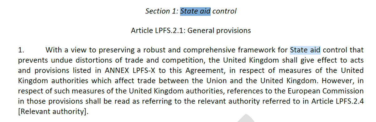 Now the original EU text went further, in expecting the UK to follow EU law. The EU were told by pretty much all concerned, including me, that there was no chance of this being acceptable. Reportedly they accepted this and explored alternatives. The UK is digging in. 13/