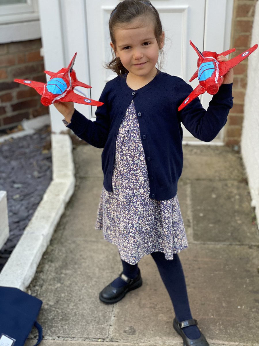 MonkeyThink's tweet photo. First day of school @CarrdusRec with @rafredarrows @RAFRed1 in papier-mâché form. @CarrdusHead  @CarrdusDepHead https://t.co/5n3KtpOTuf