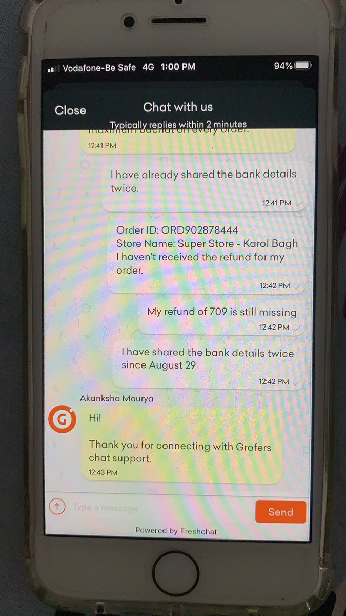 TheSpatialP's tweet photo. Seems like .@Grofers is overburdened with consumer complaints. After two weeks of being patient and several rounds of customer care support, we are still missing the refund of 709 INR for order#ORD902878444
Cc to .@jagograhakjago https://t.co/zGYPUJKd2g