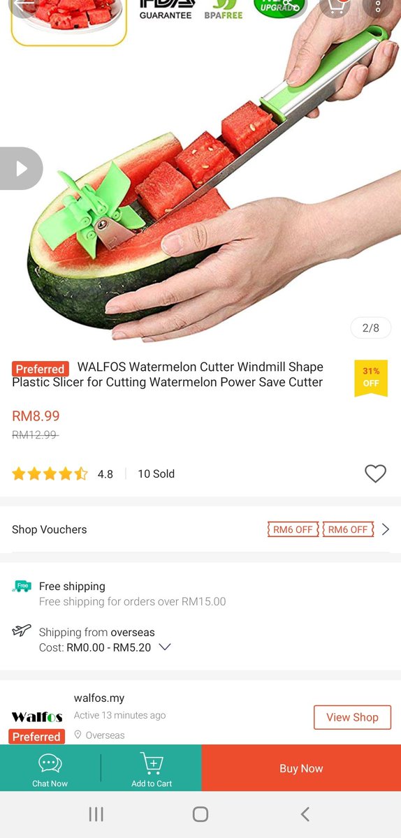 Watermelon cutter , omg senang keje ! https://shopee.com.my/product/135150708/6507340248?smtt=0.0.9