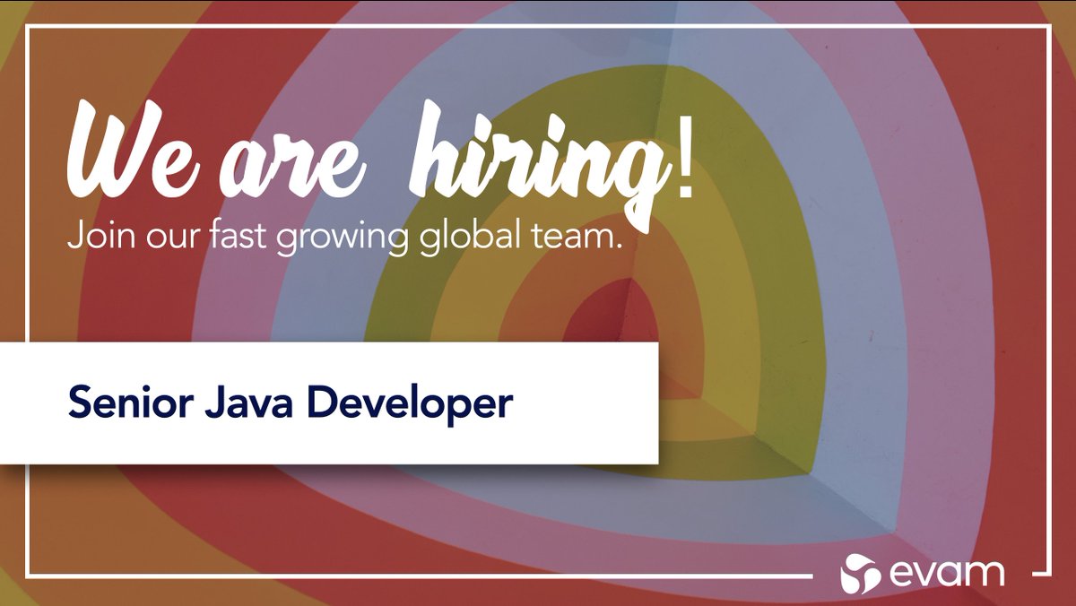 evamtech's tweet photo. #hiringalert 🔔 We’re looking for a “Senior Java Developer” to join our inspiring team!

Apply now on
https://t.co/rOl63Pt40k

#continuousintelligence #streaminganalytics #evamintelligence #wearehiring #recruitment #java
#javadeveloper #jobs #hiring #developer https://t.co/UYlatBCun0