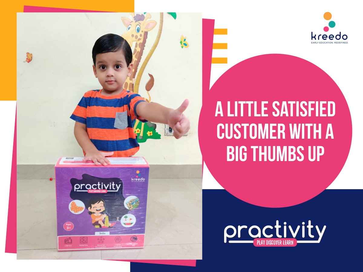 We told you learning through play is the best way to learn. Look at this adorable child from Cherub's Cradle on his way to unbox the fun world of learning.

Know about our Home Learning Solution

📧 info@kreedology.com
📞 8861001367

#Practivity #ToyBox #Learning #LearningAtHome