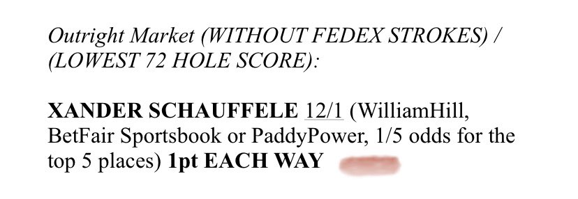SJPGolfTips's tweet photo. ๐ฅ WINNER ๐ฅ and LOWEST 72 HOLE SCORE at the @playofffinale @ 12/1 - XANDER SCHAUFFELE ๐บ๐ธ ๐๐ฟโโ๏ธ
16.4pts Returned ๐ธ๐ & 9th WINNER IN A ROW!!
@SportsBetStars ๐ +81.5% Return on Investment for the week ๐๐ฅ
https://t.co/166IJ1RoWD ๐ฒ First 14 days FREE ๐จโ๐ป
#Profit #StrictSystem https://t.co/DgzkdBsXDW