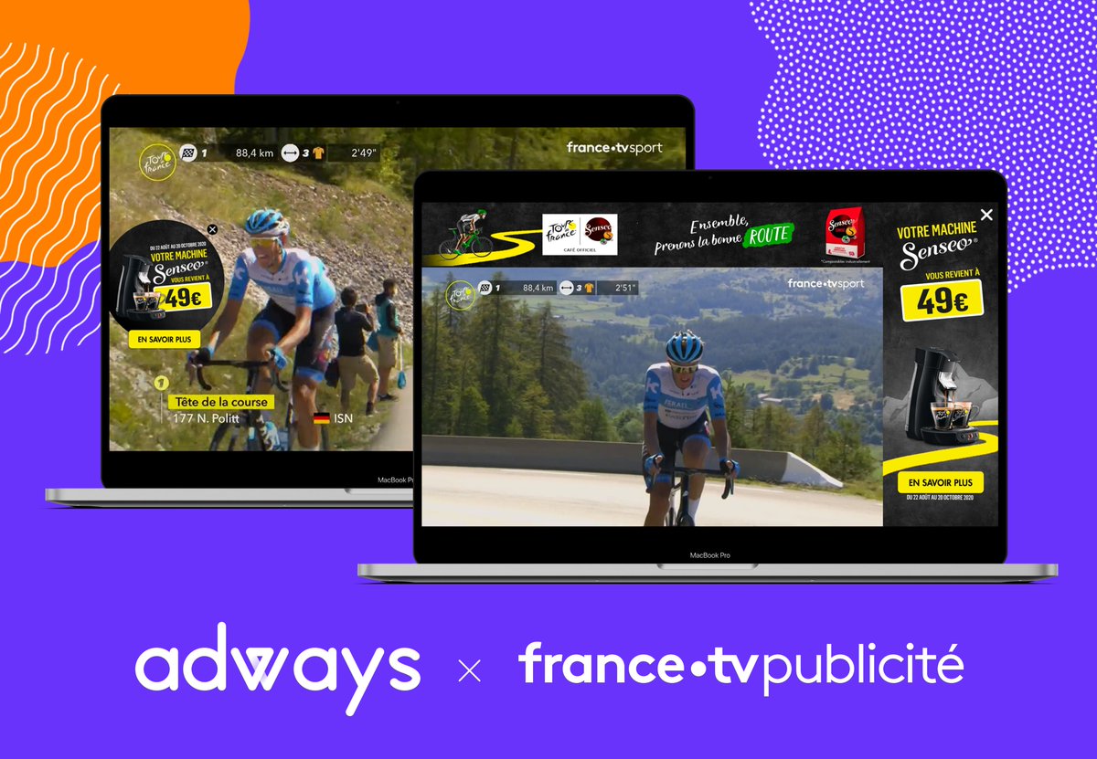 Si vous aussi vous suivez le Tour de France, vous avez pu constater l'efficacité des formats InVideo diffusés par @FranceTelePub en partenariat avec <a href="/Adways_SAS/">Adways</a> pour la 3ème année consécutive !

#TDF2020 #InVideo