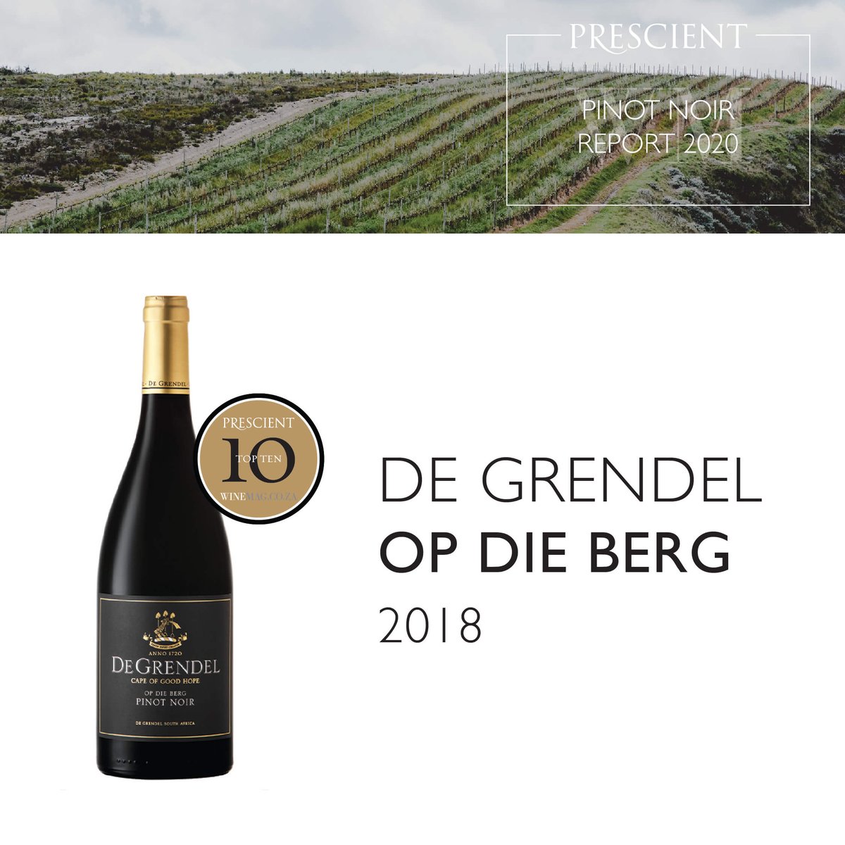 degrendelwines's tweet photo. We're celebrating our 5th #Top10 place in the @Winemag reports this year, this time for our Op Die Berg #PinotNoir 2018 in the #PinotNoirReport 🍷

Congratulations to Charles and the team 🙌

Read the report here: https://t.co/wCwDq8jBWO https://t.co/Gn5h5rRk4D