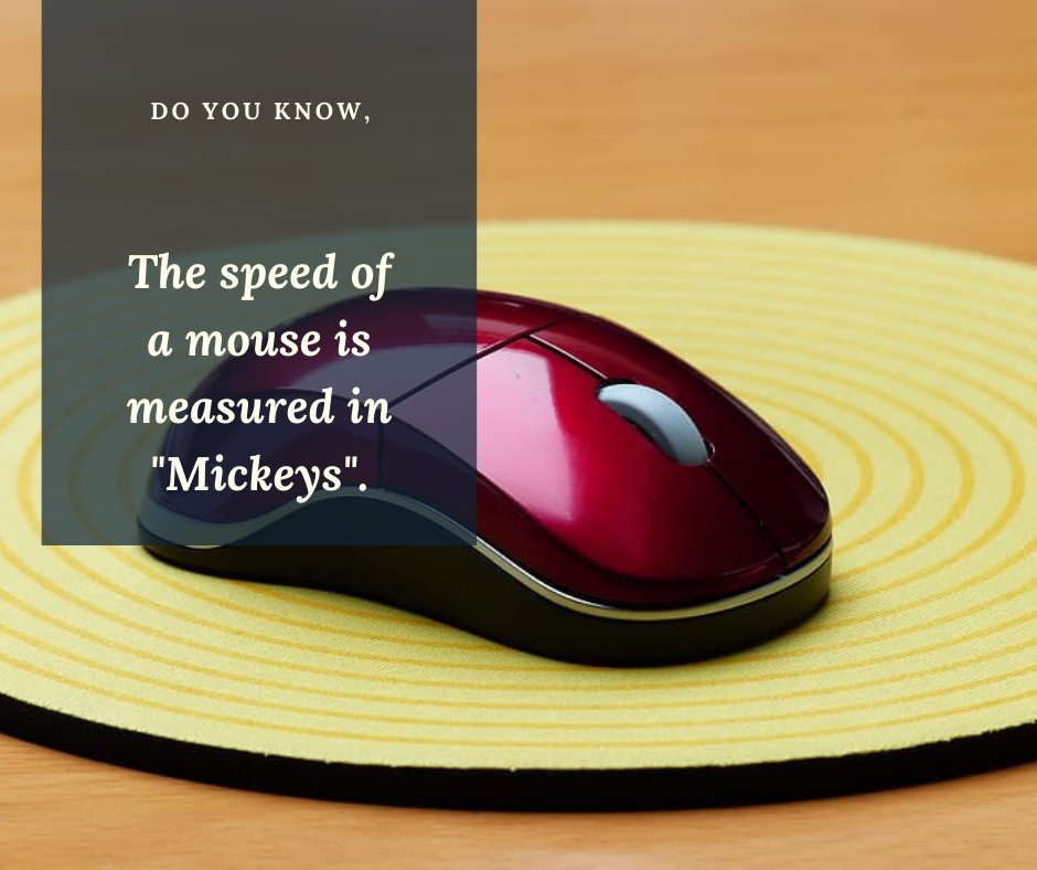 geekpyramid's tweet photo. facts 
#facts #gk #funfact #knowledge #computers #cs #science #speed #mouse #input #output #device #gadget #mesurment #mickeys #speeds #geeks #technology #tech https://t.co/eiCT4tk1mr