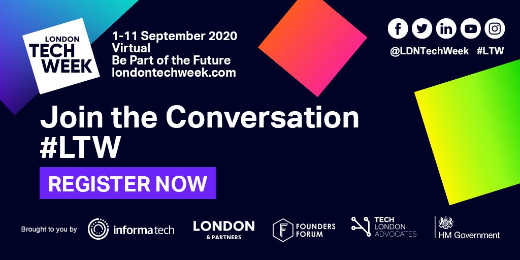 BusinessWandBC's tweet photo. There's still time to register for @LDNTechWeek! There are some fantastic virtual events & speakers lined up. Make sure to check out the @StrideLondon events on Thursday!
Register now & start building your virtual agenda 👉 https://t.co/FqwoboDxsY #LondonTechWeek2020 #LTW https://t.co/tUll8cHMQo