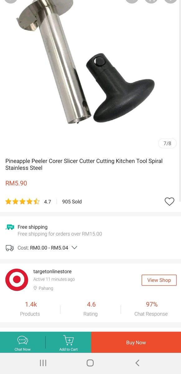 Pineapple cutter  https://shopee.com.my/product/8158763/850416076?smtt=0.0.9Jap lagi I sambung, gotta finish some task ...meanwhile please share & RT 