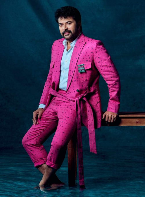 A thread no one asked for:Sept. 7 was the b'day of one the most talented actors. People outside Kerala don't understand what  @mammukka means. He evokes the fandom that  @iamsrk evokes elsewhere. He is not above criticism, but that's for another day. Here is the man in hot pink