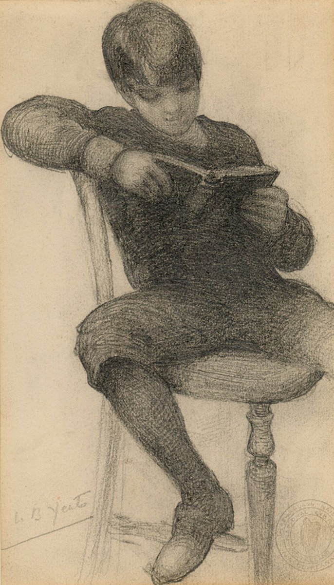 It's #InternationalLiteracyDay! 📖  Today brings ownership of the challenges of illiteracy back home to local communities where literacy begins, one person at a time. 📚

[IMAGE: William Butler #Yeats, (1865-1939), when a boy; #reading, drawn by his father John Butler Yeats]