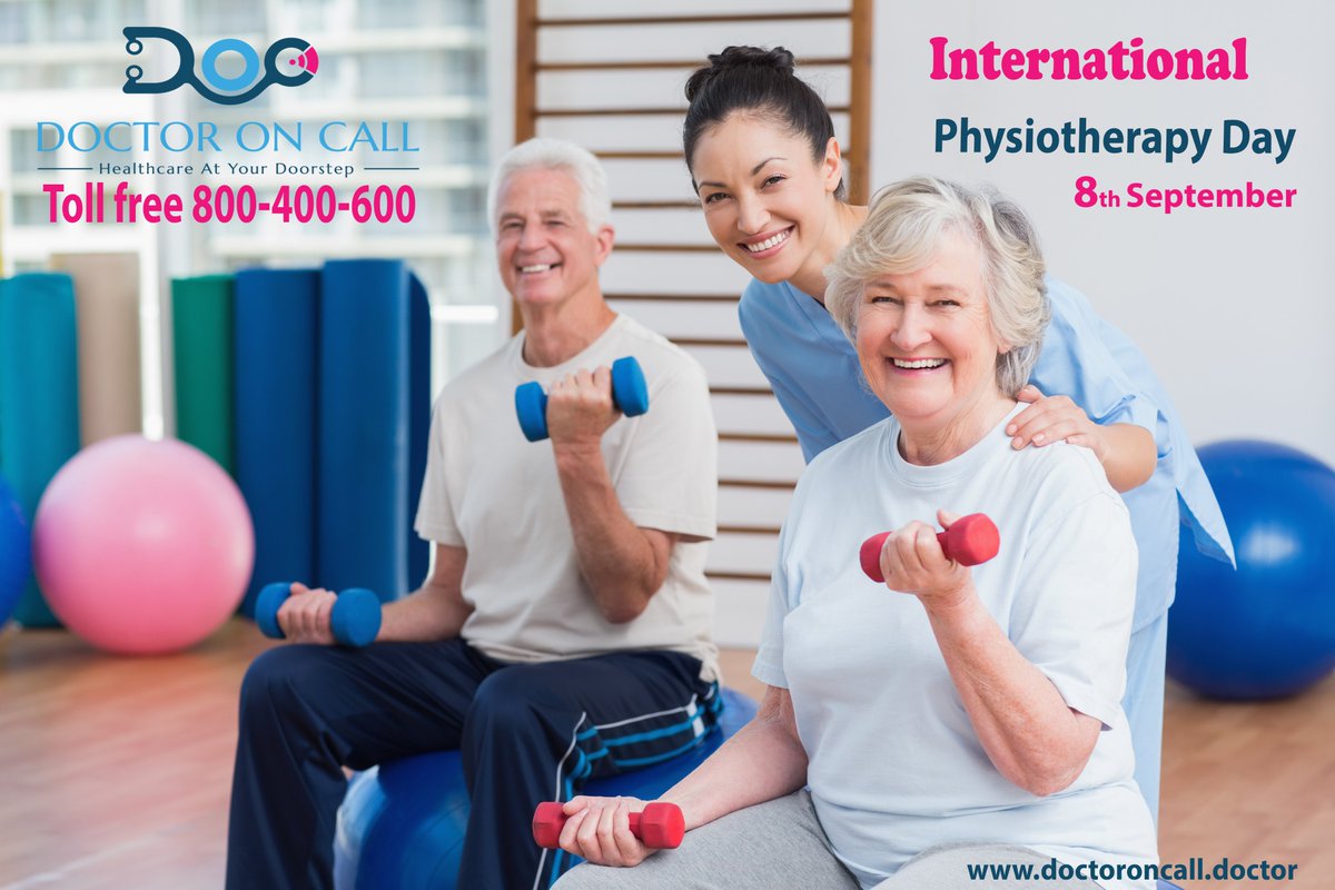 DoctorOnCallHo1's tweet photo. ~Each year, on 8 September, we celebrate World Physiotherapy Day. 
A global event recognizing the important and trusted role physiotherapists play in the community.
#physiotherapy #rehabilitation #doctoroncall 
800-400-600/+97143286166 /+971543133183
https://t.co/DVWTCIy4gS https://t.co/7yd1wNs368