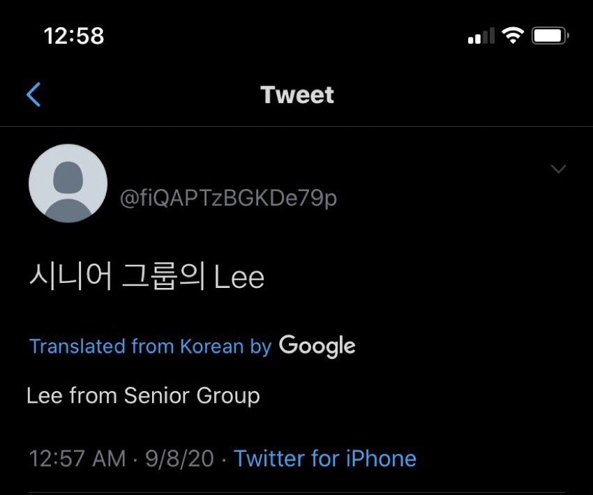 another lee from a senior group (no names) tweet was reposted and said “lee leader”