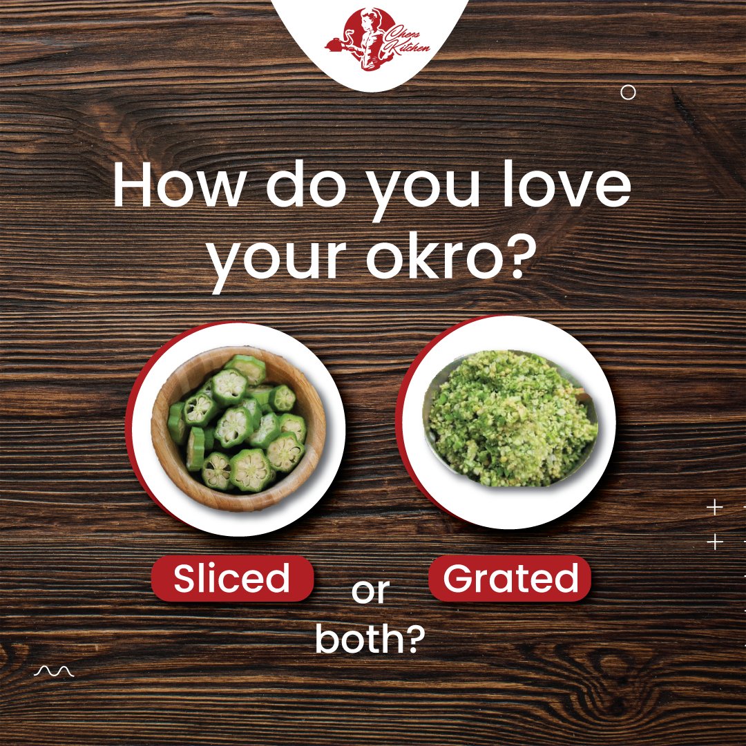CheesKitchen's tweet photo. How do you like your okro... Sliced,Grated or both ways? #cheeskitchen #nigerianfood #foodies
#foodvendors #lagoskitchen #unilag
#lagostraffic #fridaytrend https://t.co/MkzZcF9x6q