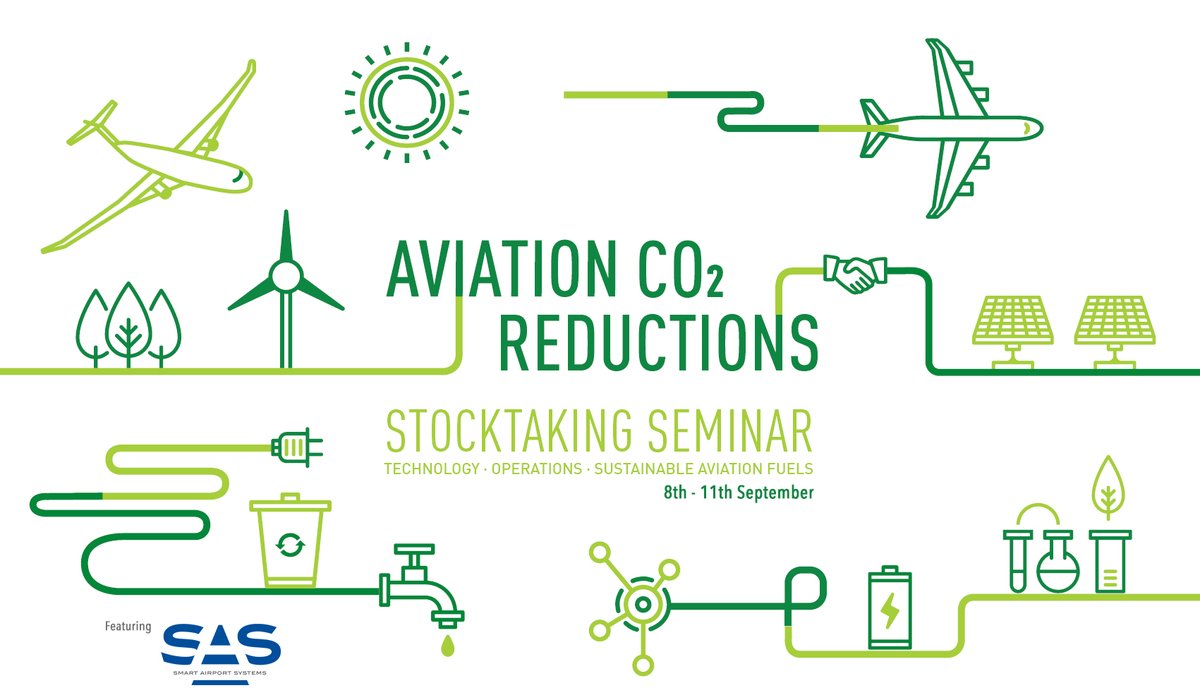 The ICAO are presenting their Stocktaking Seminar on aviation in-sector CO2 emissions reductions later today. 
<a href="/SAS_GSE/">Smart Airport Systems</a> will be contributing to the seminar with a presentation on sustainable aviation solutions designed to reduce noise and air pollution.
#smartairportsystems