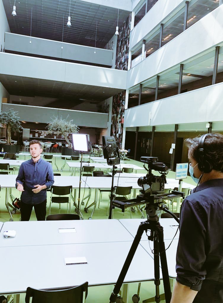 PlantHUB_EU's tweet photo. Behind the scenes of the interviews of our #PlantHUB fellows at @ETH_en. Coming out soon! #makingof #sciencecommunication #plantsciences https://t.co/E1CA0qo3ua