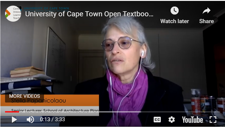 dot4_d's tweet photo. Academics speak! Watch our short video on what inspired #UCT academics to create #opentextbooks and the new UCT Open Textbook Award. https://t.co/a73c0gFSJW https://t.co/iwuI4UqDSZ