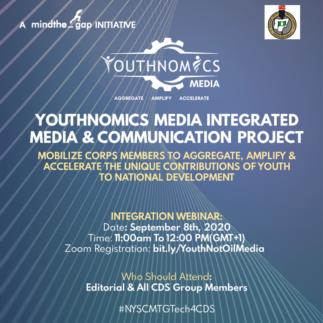 Today is the day!!!

The <a href="/youthnomics/">Youthnomics!</a> Integrated Media &amp; Communications Project will be presented today with Youth Corpers from the Editorial and all other CDS groups.

Be a part of this August occasion by clicking bit.ly/YouthNotOilMed…

#mtgng #NYSCMTGTech4CDS