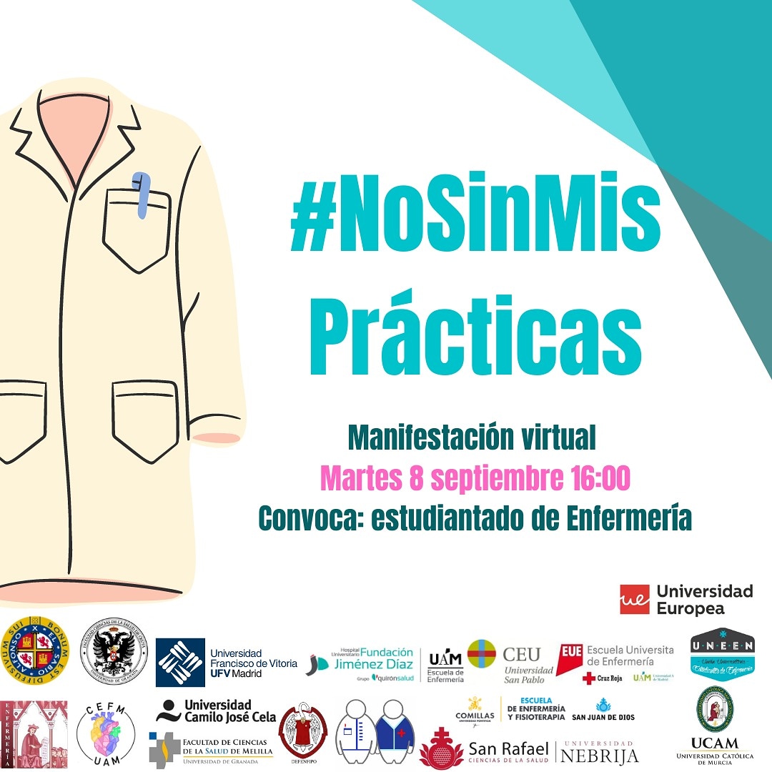AEEEnfermeria's tweet photo. 🔴Manifestación Virtual🔴
Desde la AEEE apoyamos a nuestr@s compañer@s afectados por la suspensión o el retraso indefinido de sus prácticas clínicas❗️
🔹 Hoy
🔹16 : 00

¡Difúndelo!

 Utiliza #NoSinMisPracticas https://t.co/99mx3ImeAQ