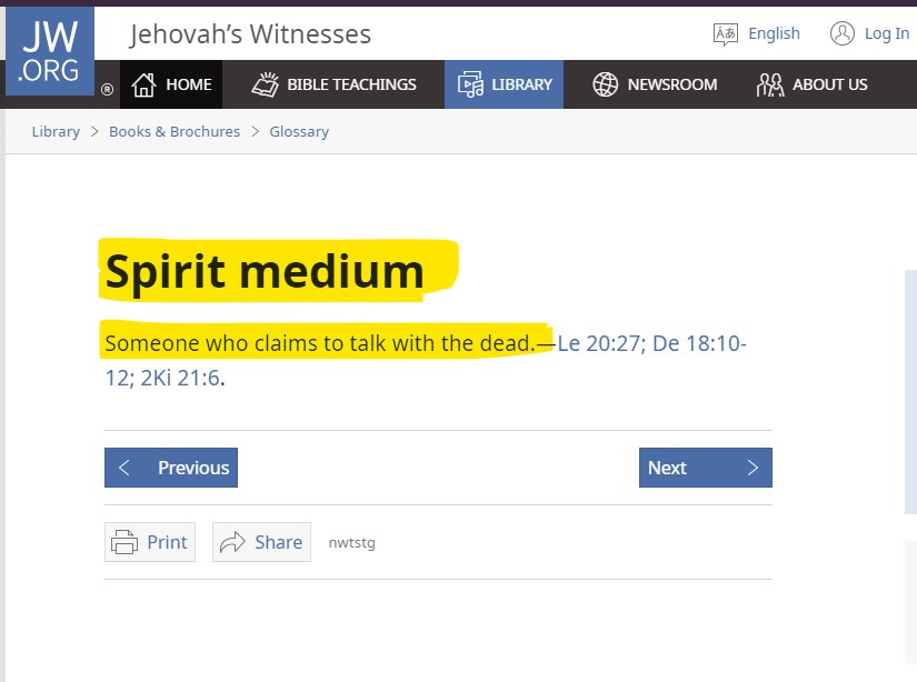pietvis41010059's tweet photo. Here are the defintion for Channel
- It means someone who talks to a spirit

Watchtower own definition
- Someone who talks to dead people

Conclusion:
Watchtower can NOT come from God

#watchtower #jehovah #governingbody #alwaysrejoice #davidsplane #spirit #demons #God #Jesus https://t.co/e5UF5P3jwV
