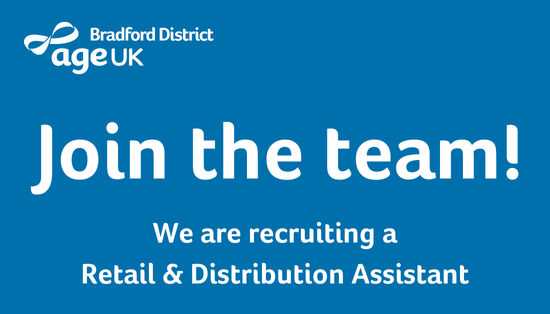 AgeUKBradford's tweet photo. We are hiring! Join the team as Retail &amp; Distribution Assistant at Age UK #Bradford District.

https://t.co/kZfPYXQ1hu

#charityjobs #jobs https://t.co/UuTb7DwgG0