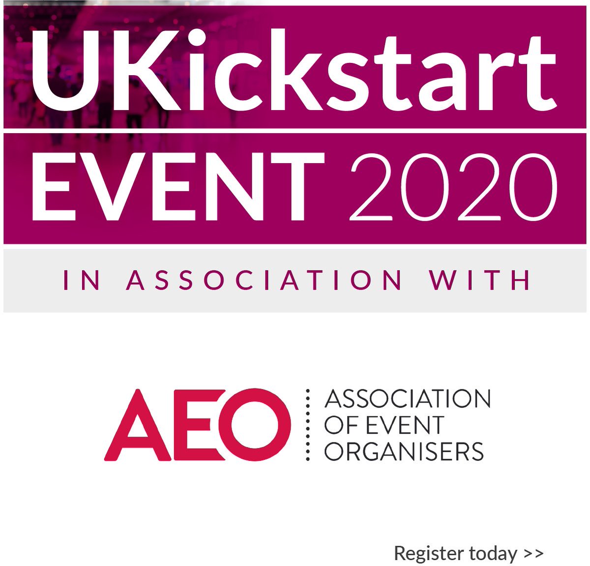 Today's the day. Last chance for <a href="/aeonews/">AEO</a> members to register for the UKickstart Event. Join thousands of event professionals registered already. Don't miss out. 

Register and watch online. bit.ly/3g73knT

#getbritainmeeting #projectconfidence