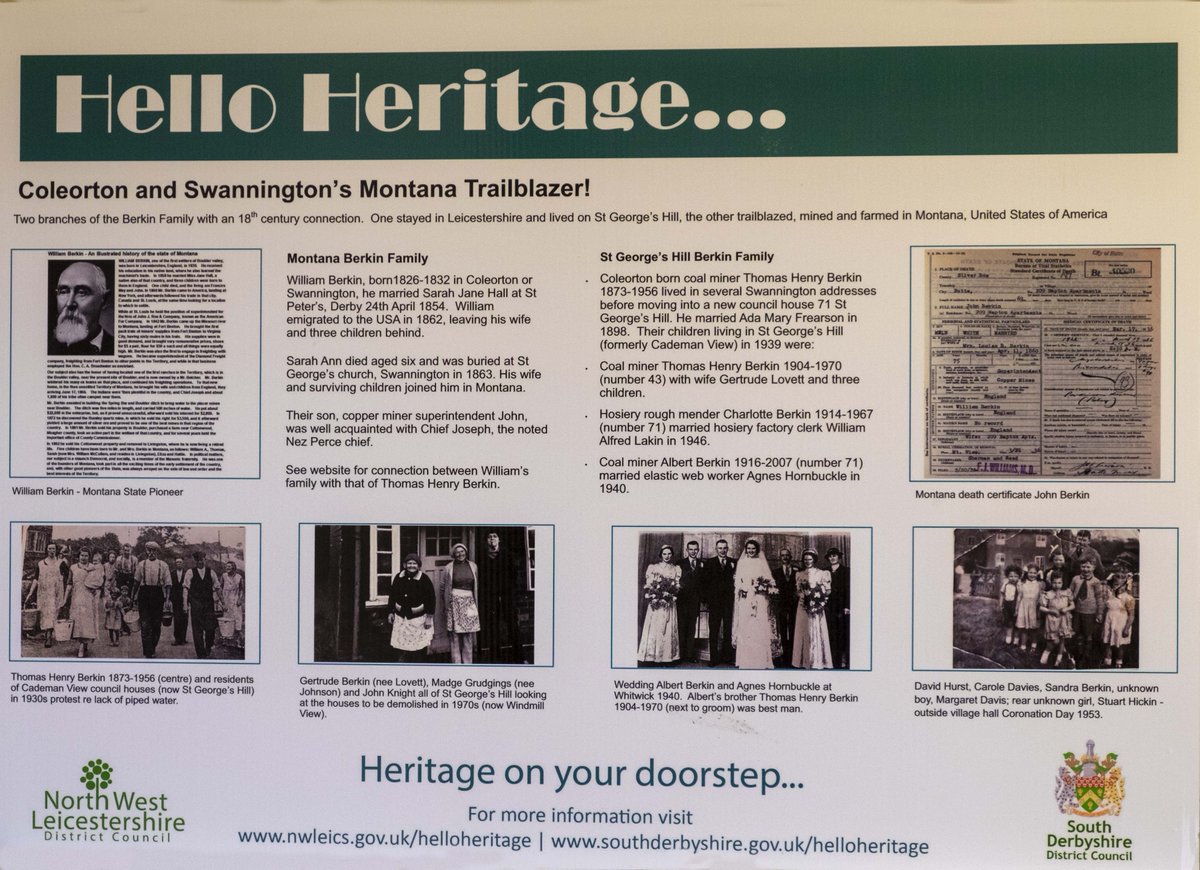 HoughMill's tweet photo. The Berkin family of St George's Hill and Montana.  More amazing tales of our extraordinary ordinary people.  We are still researching the part of the Berkin family that lived in Main Street.  #Berkin #Swannington #Coleorton #Montana #familyhistory https://t.co/u2Ar0yXIhC