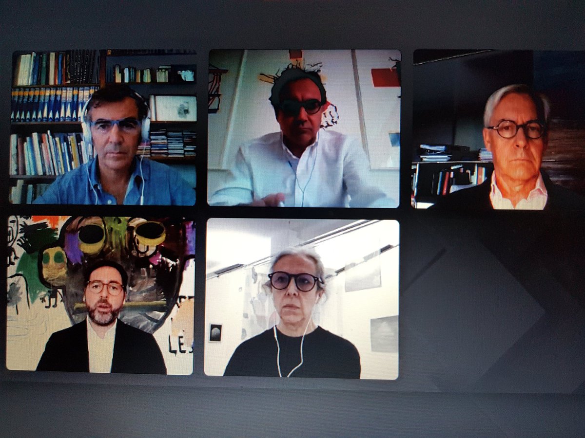 peinadormarta's tweet photo. Debatiendo las estrategias que necesitan las #GaleriasdeArte para salir de la crisis por el #Covid19 con Silvia Dauder #ProjecteSD Chema de Francisco @Feriaestampa Alberto de Juan @MaxEstrellaGale y Carlos Usandizaga coleccionista  @Talkingalleries #OnlineTalks #OnlineTalksTG https://t.co/dbcfddiICM