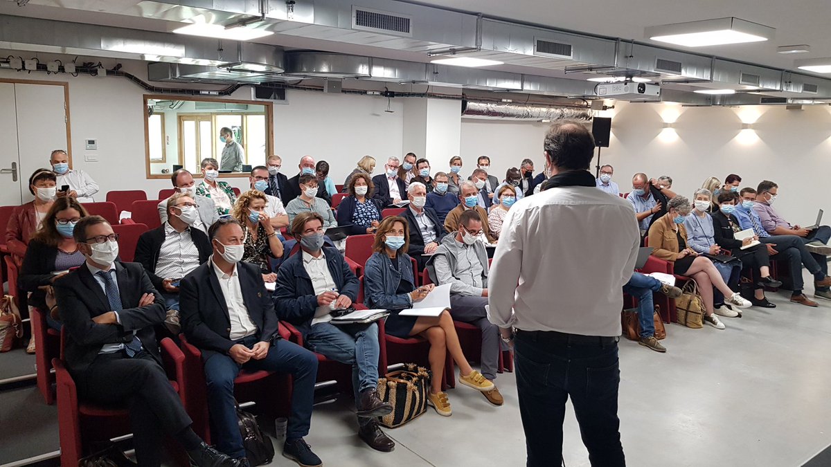 SYNADICnpdc's tweet photo. Une cinquantaine de chefs d'établissement présents au Conseil d'Administration du SYNADIC NPDC dans le nouveau bâtiment "Le Cube" de l'EIC à Tourcoing. https://t.co/5xBzHPpPTk