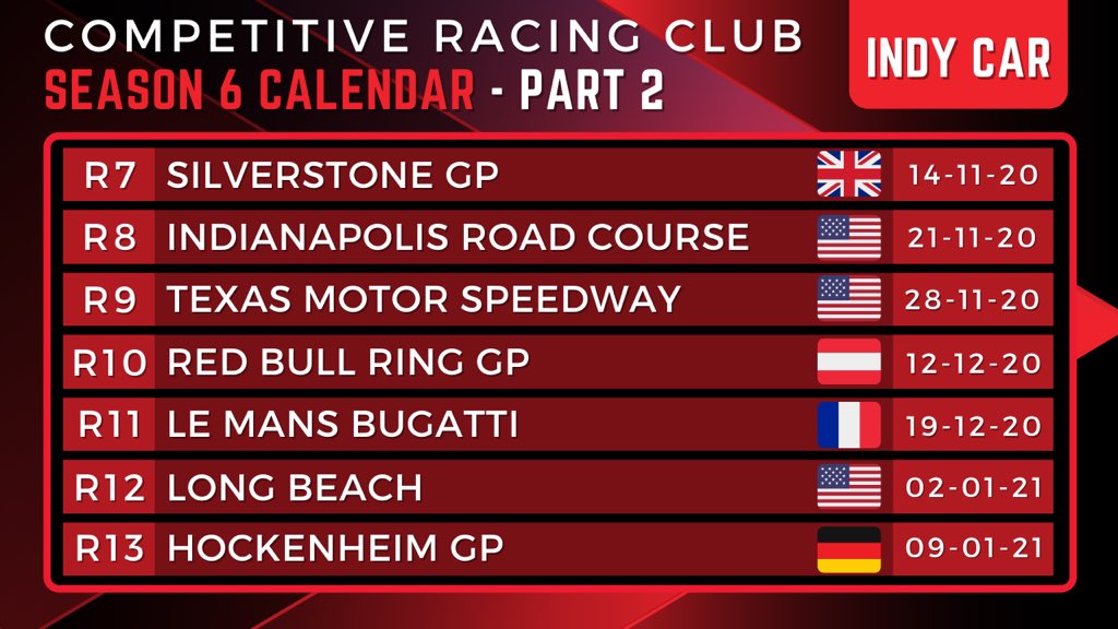 CompetitiveRC's tweet photo. Season 6 Announcement 1 ‼️

IndyCar is back for another season 🥳 Please see information ⤵️

Sign up - https://t.co/zoILxQZJct https://t.co/jKJUzyLZQZ