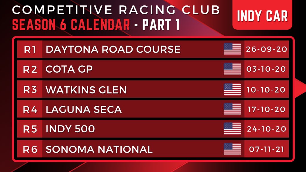 CompetitiveRC's tweet photo. Season 6 Announcement 1 ‼️

IndyCar is back for another season 🥳 Please see information ⤵️

Sign up - https://t.co/zoILxQZJct https://t.co/jKJUzyLZQZ