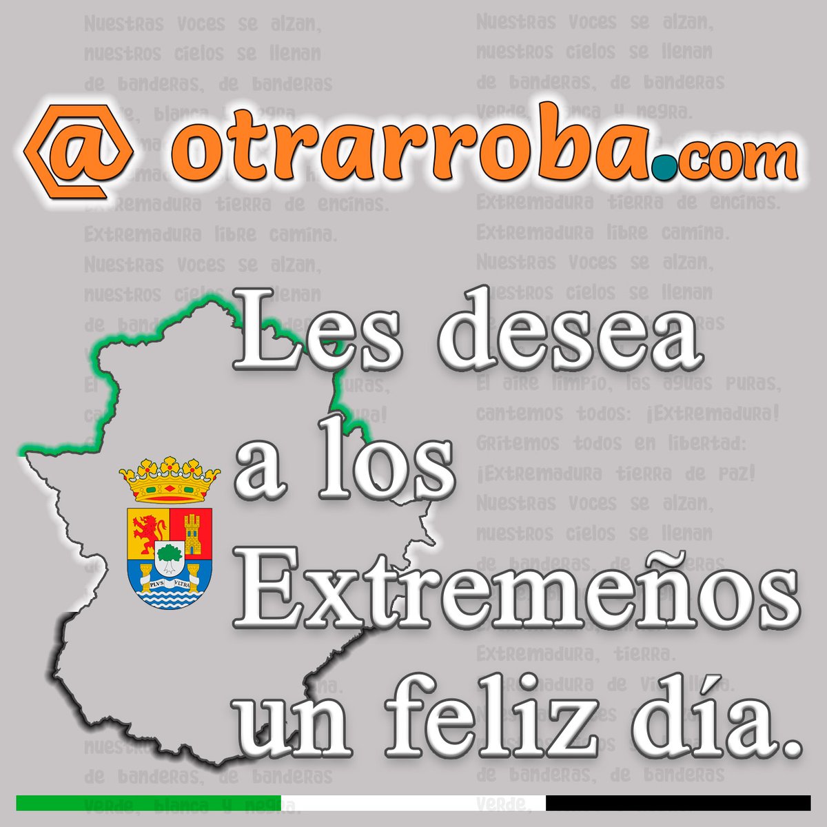 otrarroba's tweet photo. https://t.co/Xh2Fg828PV, les desea a los Extremeños un feliz día.
#díaextremadura #extremadura #extremeños #extremeñas https://t.co/NOrja3fUH3