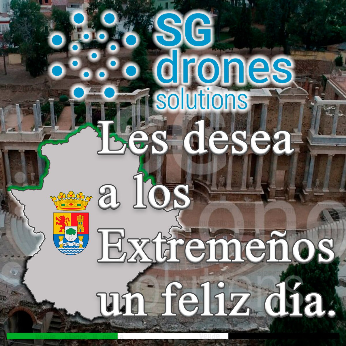 SG_drones's tweet photo. El equipo de SG drones, les desea a los Extremeños un feliz día.
#díaextremadura #extremadura #extremeños #extremeñas https://t.co/UCHTrh1qdw