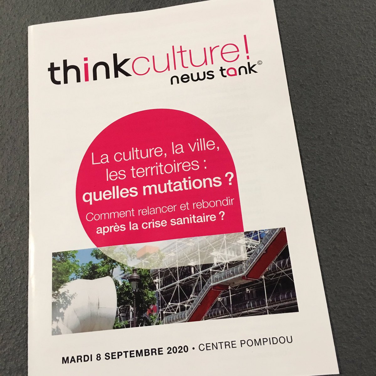 FEVIS1's tweet photo. "Rebondir après la crise sanitaire" La FEVIS est à #thinkculture2020 organisé par @NewsTankCulture au @CentrePompidou pour une journée de rencontres et de réflexion face à la crise actuelle #ThinkCulture https://t.co/yOI62gbamV