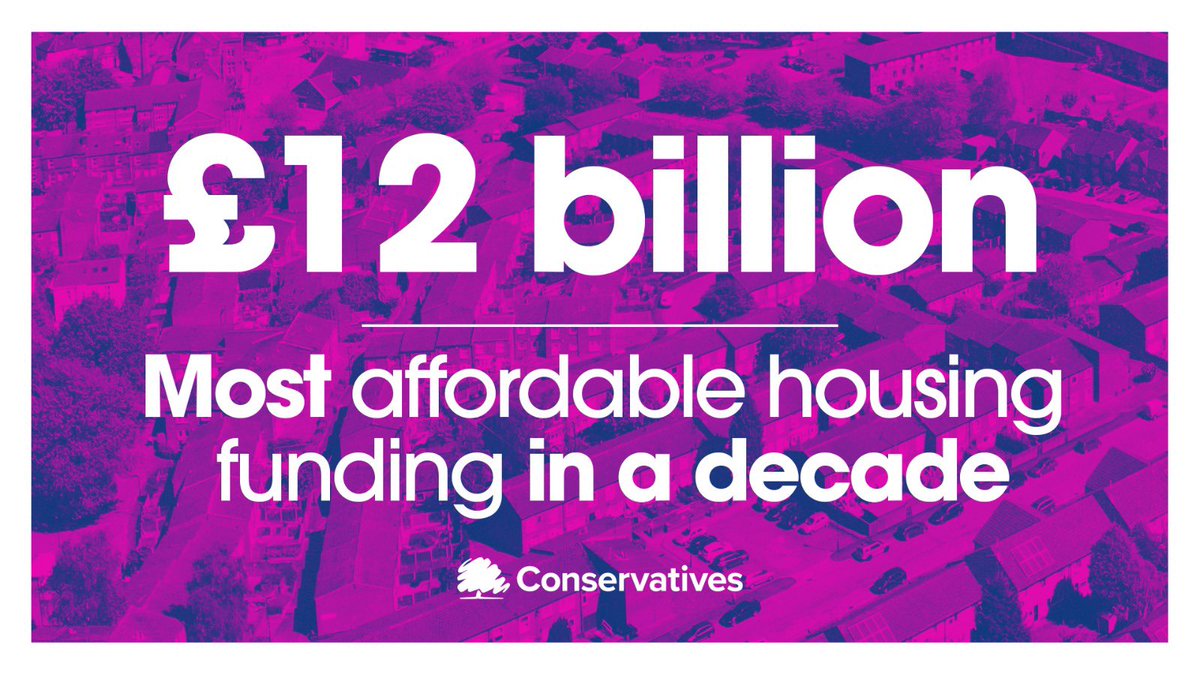 THREAD Today I announced the highest single funding commitment to affordable housing in a decade.Our new Affordable Homes Programme will provide upto 180,000 new homes across the country. (1/5)