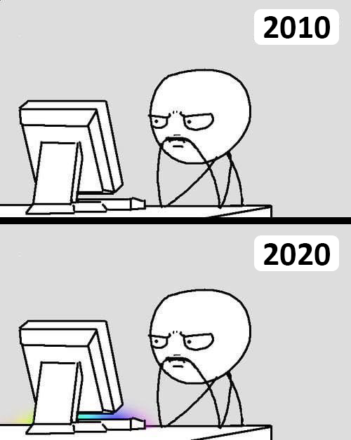HardwareSchotte's tweet photo. Was sich in 10 Jahren so alles ändern kann! 🙃
Finde auch Du Deine perfekte #Gaming-#Tastatur: https://t.co/Cck491eRRb https://t.co/QVn6813Non