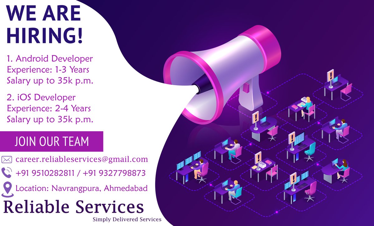 reliableservi3's tweet photo. 📣📣Hello, we are Urgently Looking for Ahmedabad.
#android #helpinghands #navrangpura #iosdevelopers #iosappdevelopment #iosjob #ios #kotlin #swift #hiringalert #hiring2020 #hiringduringcovid #hiringnow #iosdevelopers #iosappdevelopment #iosjobs #ahmedabaditjobs #5daysworking https://t.co/CSmJJxY2p4