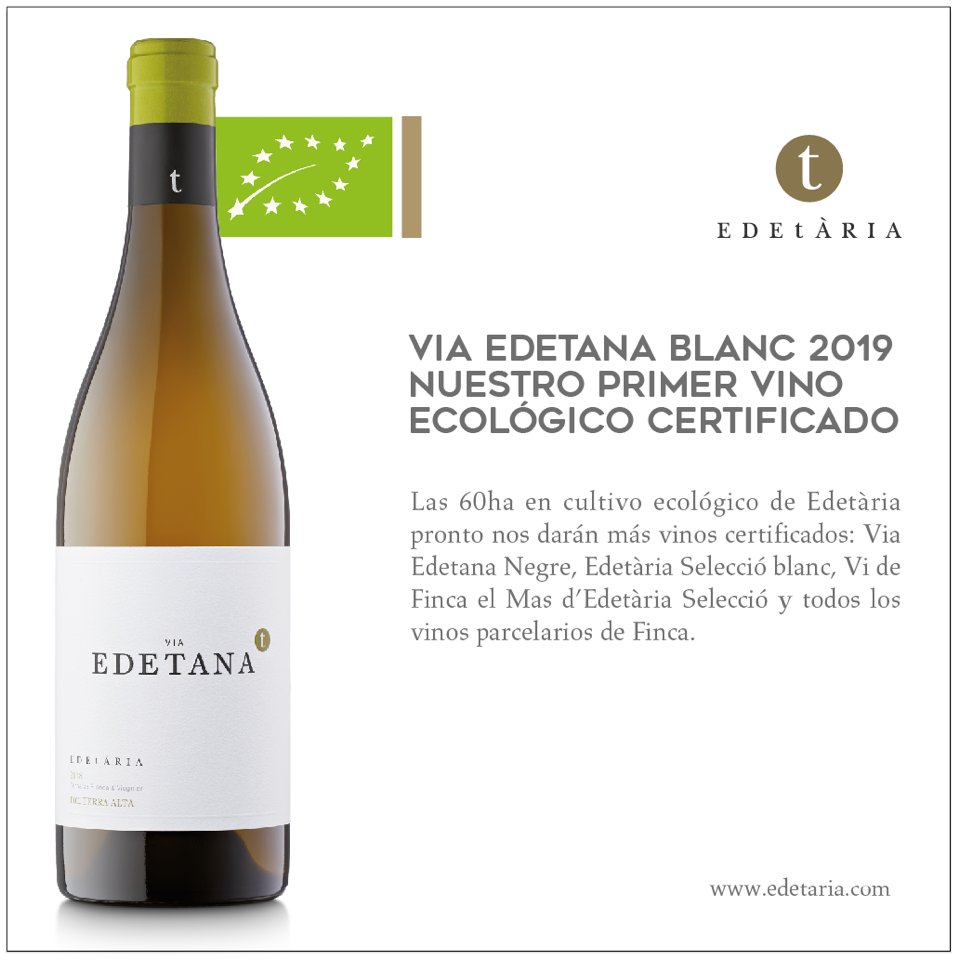 Via Edetana Blanc 2019 #primervinoecológicocertificado #1storganiccertifiedwine #1rviecològiccertificat 
...
#edetaria #garnachas #mejoresvinos #grenache #organicwines #ecológico #terraalta #biowine #organicwine #vino #vinosecologicos #wine #orgullosos #soproud