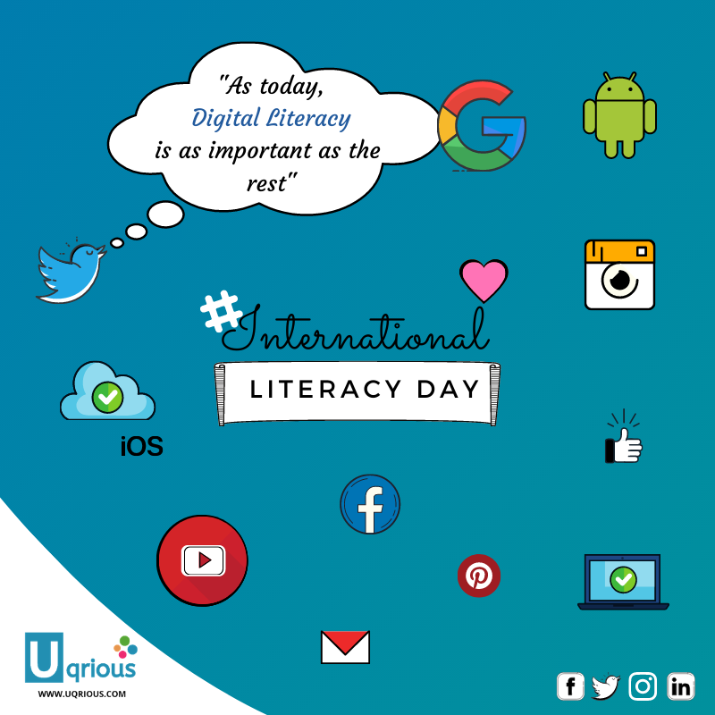 Uqriousgroup's tweet photo. This International Literacy Day, we're spreading awareness about digital literacy, especially in current times because it's the foundation for a successful online business in the future.
#UqriousAcademy #UqriousMedia #UqriousGroup #DigitalLiteracy #InternationalLiteracyDay https://t.co/RzCeHcGttm