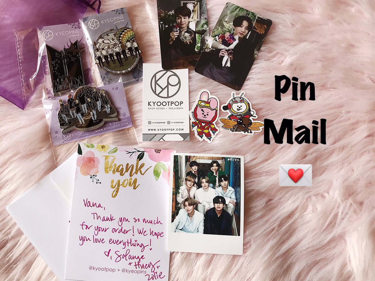 LittleNoonaPH's tweet photo. #LittleNoonaPinMail 💌 

Amazing products, packaging &amp; customer service. Thanks so much @kyeopins (Solange, Huey, Zolie). It’s such a joy receiving packages from you. 💖 

I love my new pins! Also, thanks for allowing me to handle a small PH GO for you ☺️

#BTSpins #BTS #BTSArmy https://t.co/HlMtjQejt3