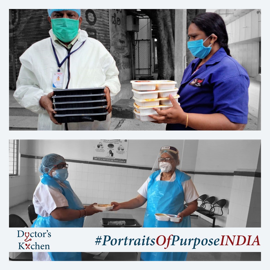 nousheen308's tweet image. The mission of Doctor'sKitchen was 2 ensure tat nutritious hygienic food is served during lockdown and later when canteens r shut and has served 40,000 meals to 4govt hospital staff. The reward frm #PortraitsOfPurposeINDIA campaign by @dbsbankindia will help us further this cause