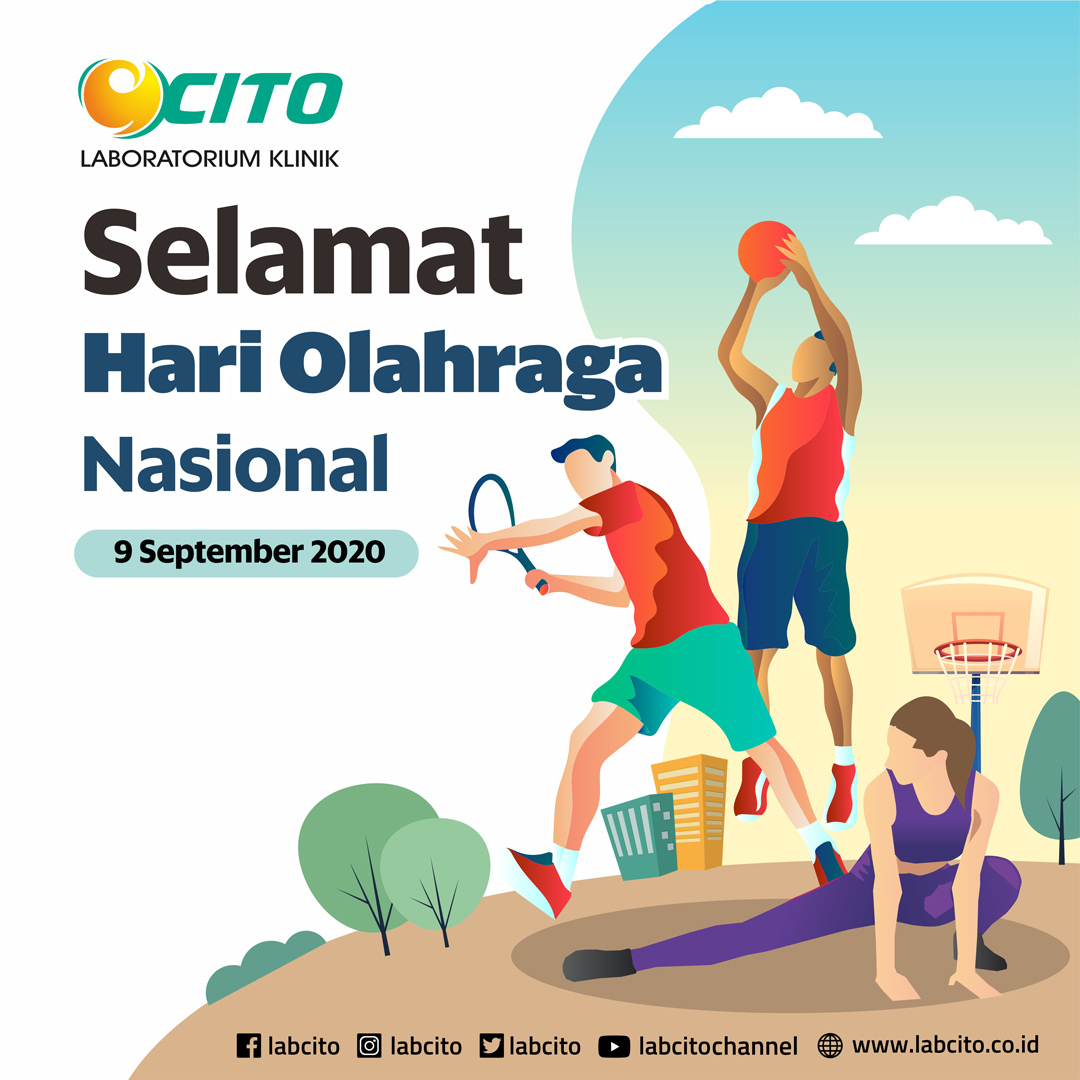 labcito's tweet photo. Selamat Hari Olahraga Nasional!
Sudahkah sahabat sehat CITO berolahraga hari ini?
Ayo Olahraga Dimana Saja, Kapan Saja!
#labcito #yukcheckup #haornas #haornas2020 #olahraga #ayoolahraga https://t.co/YfY0AaHjYL