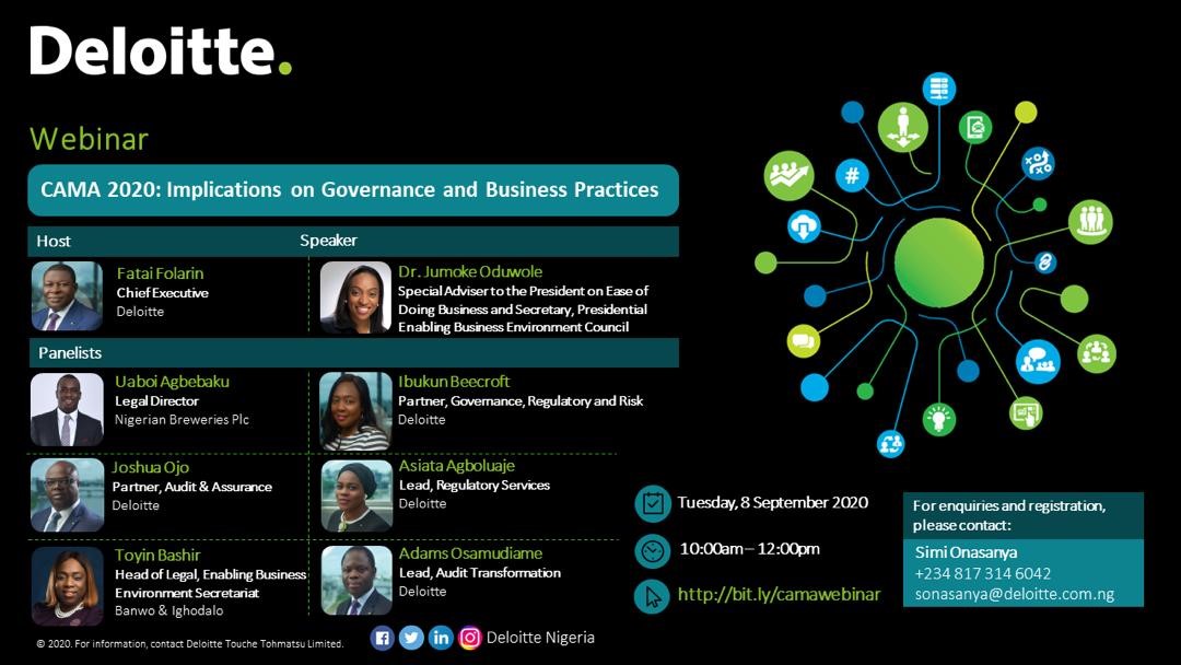 DeloitteTaxNG's tweet photo. Currently ongoing: #DeloitteCAMA2020 https://t.co/5JYChrLAP9