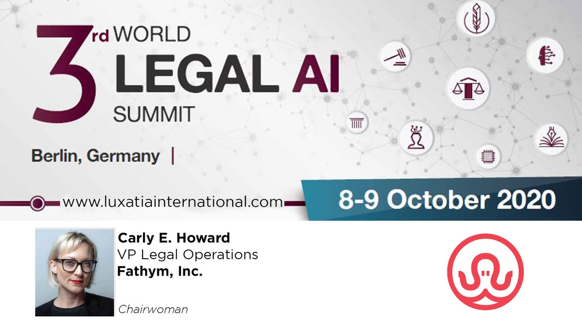 Luxatia_intl's tweet photo. It's our pleasure to announce @CarlyEHoward, with @FathymIt, as an event chair for the 3rd Legal AI Summit. Join us to discuss the latest technologies within the legal sector. Request a brochure to see the full speaker lineup 👉 https://t.co/Ch1KNGDvtr
#Legalai2020 #LegalAI https://t.co/kEV0i96D8I